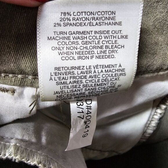 Express Stretch Ankle Legging Mid-Rise Cut Off Jeans Distressed Women Size 0R - Picture 7 of 12